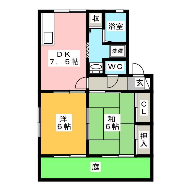 メルベーユ 1階 2DK 賃貸物件詳細