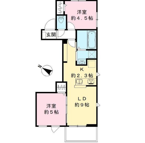 東京都目黒区碑文谷１ 学芸大学駅 2SLDK アパート 賃貸物件詳細