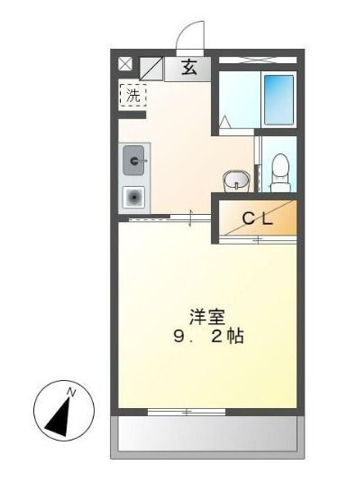 クレセント２１ 3階 1K 賃貸物件詳細