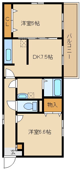 兵庫県姫路市飾磨区加茂 西飾磨駅 2DK アパート 賃貸物件詳細
