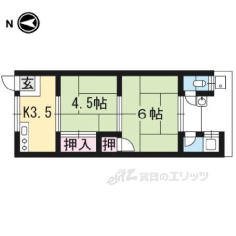 京都府京都市右京区嵯峨野芝野町 帷子ノ辻駅 2K アパート 賃貸物件詳細