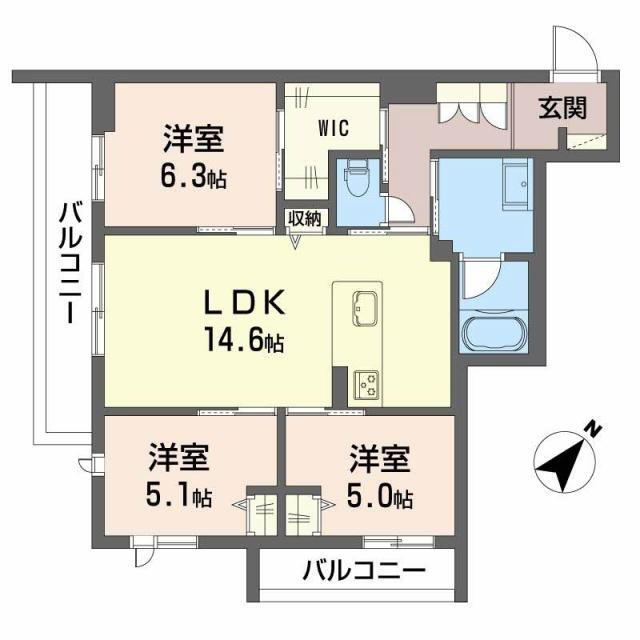 熊本県熊本市東区新南部２ 竜田口駅 3LDK マンション 賃貸物件詳細