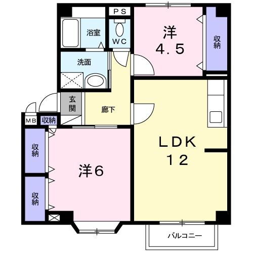 チェリーヒルズＡ 1階 2LDK 賃貸物件詳細