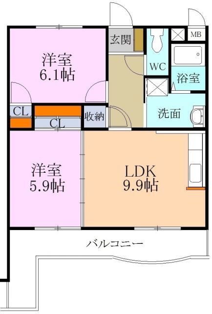 静岡県磐田市今之浦５ 磐田駅 2LDK マンション 賃貸物件詳細