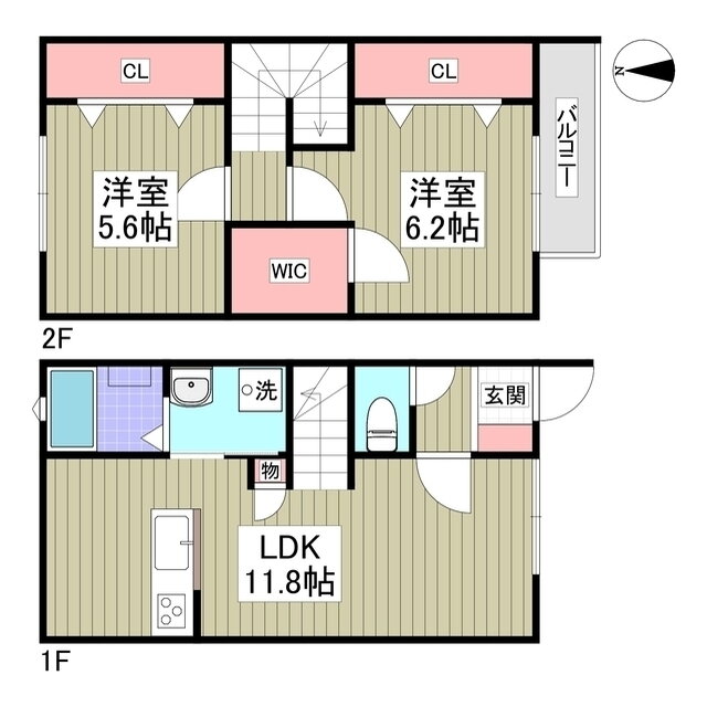 アテレーゼ持田 2LDK 賃貸物件詳細