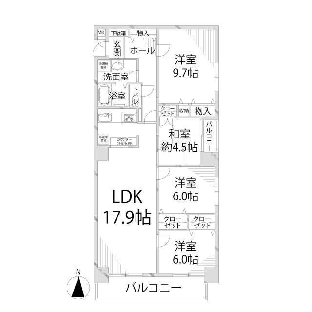 兵庫県姫路市東延末３ 手柄駅 4LDK マンション 賃貸物件詳細