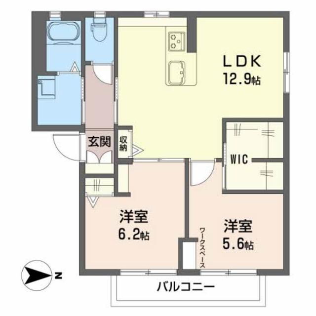 ハイツ牛田旭 2階 2LDK 賃貸物件詳細