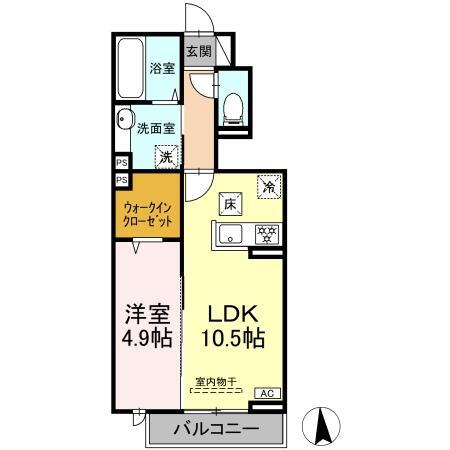 岡山県倉敷市大内 倉敷駅 1LDK アパート 賃貸物件詳細