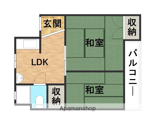 丸カントリーコーポ 1階 2DK 賃貸物件詳細