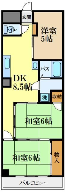 タカハシビル 2階 3DK 賃貸物件詳細