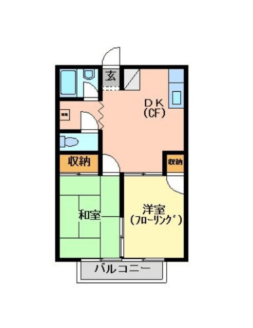 岩田ハイツＩＩ 1階 2DK 賃貸物件詳細