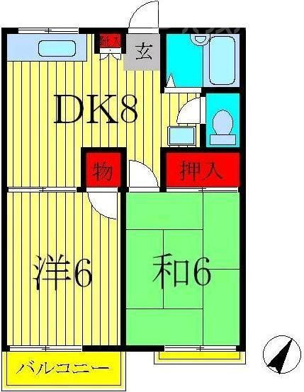 千葉県柏市花野井 柏の葉キャンパス駅 2DK アパート 賃貸物件詳細