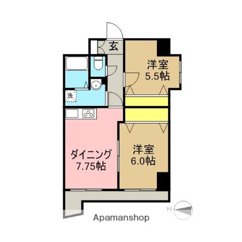 埼玉県さいたま市浦和区上木崎１ 与野駅 2DK マンション 賃貸物件詳細