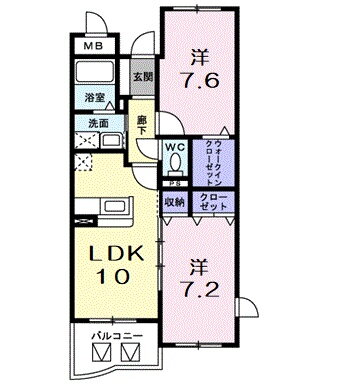滋賀県長浜市八幡東町 長浜駅 2LDK マンション 賃貸物件詳細
