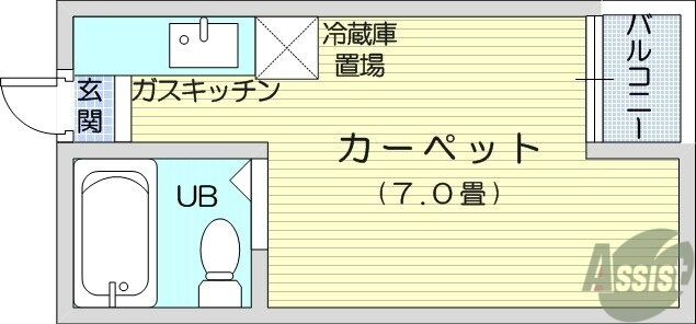 宮城県仙台市若林区新寺５ 榴ケ岡駅 ワンルーム アパート 賃貸物件詳細