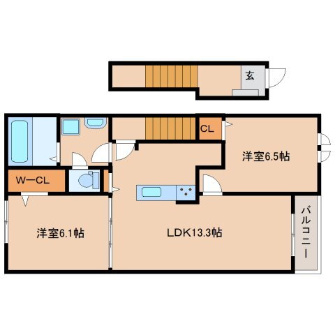 奈良県磯城郡田原本町大字松本 但馬駅 2LDK アパート 賃貸物件詳細