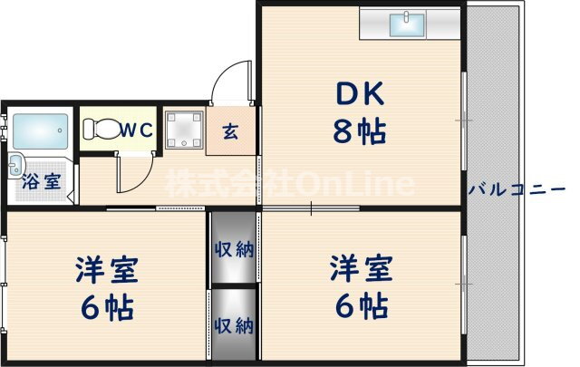 大阪府八尾市太子堂１ 久宝寺駅 2DK マンション 賃貸物件詳細