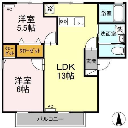 岐阜県各務原市蘇原新栄町１ 六軒駅 2LDK アパート 賃貸物件詳細