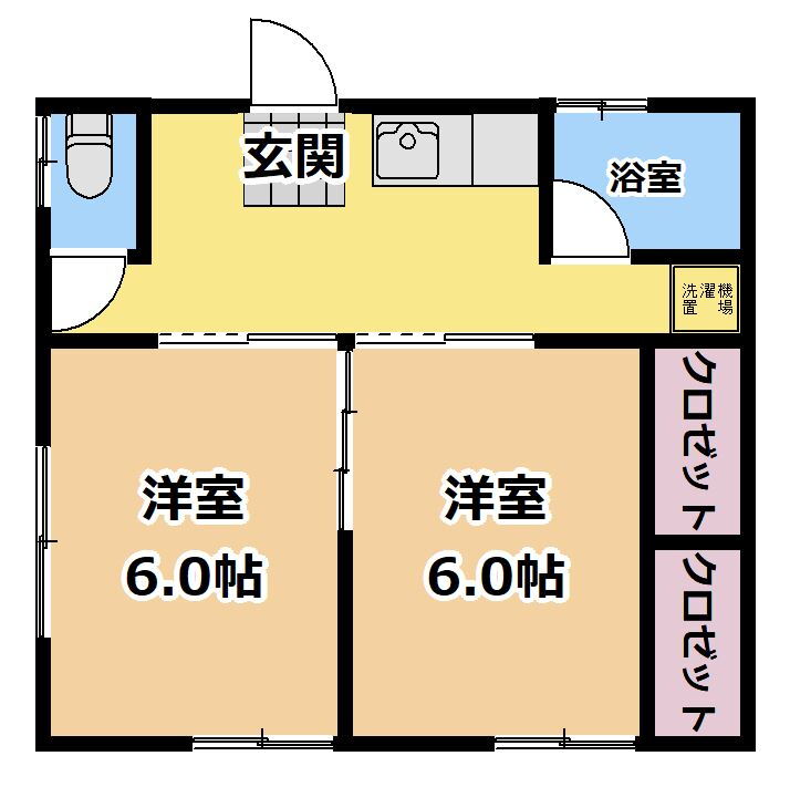 メゾン千刈 2階 2K 賃貸物件詳細