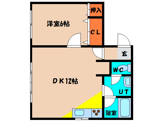 北海道北斗市追分１ 1DK アパート 賃貸物件詳細
