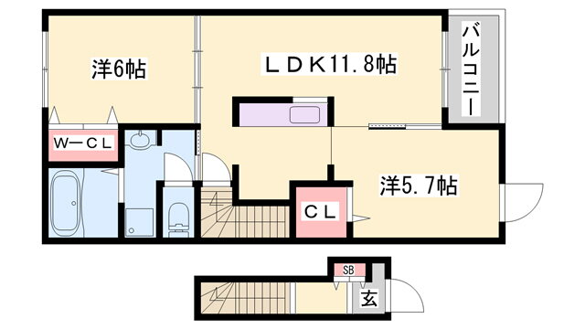 兵庫県姫路市網干区新在家 山陽網干駅 2LDK アパート 賃貸物件詳細