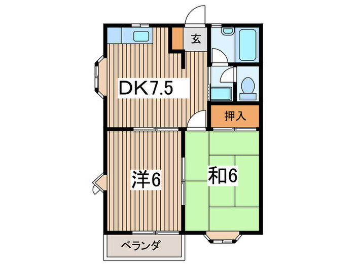 奥津コーポ 2階 2DK 賃貸物件詳細
