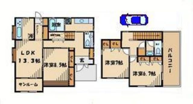 東京都府中市白糸台２ 武蔵野台駅 3LDK 一戸建て 賃貸物件詳細