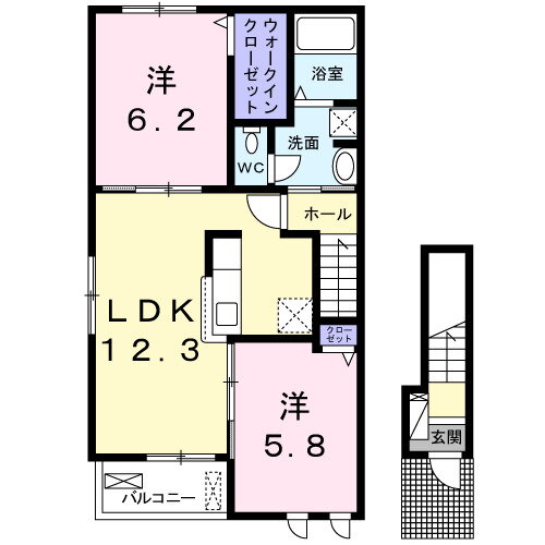 大阪府泉南郡熊取町紺屋２ 熊取駅 2LDK アパート 賃貸物件詳細