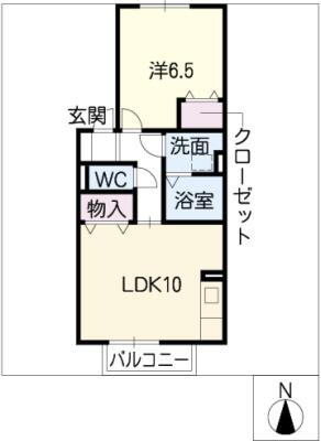 愛知県北名古屋市熊之庄新宮 徳重・名古屋芸大駅 1LDK アパート 賃貸物件詳細