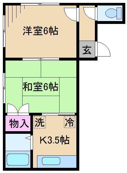 東京都北区西ケ原４ 王子駅 2K アパート 賃貸物件詳細