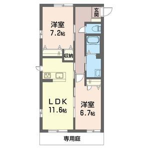 群馬県伊勢崎市田中島町 伊勢崎駅 2LDK アパート 賃貸物件詳細