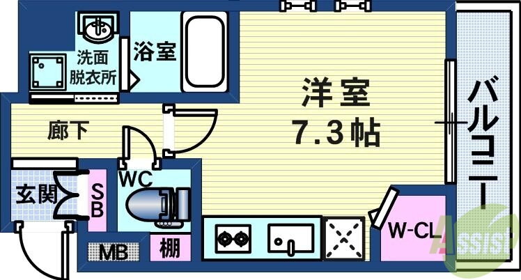 兵庫県神戸市中央区割塚通２ 灘駅 ワンルーム マンション 賃貸物件詳細