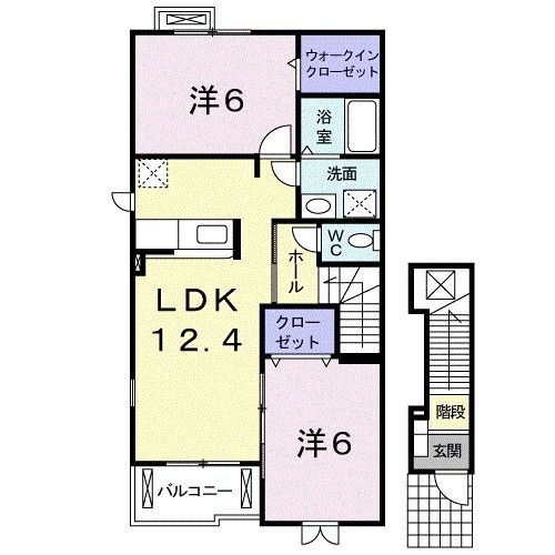 福岡県宗像市石丸２ 教育大前駅 2LDK アパート 賃貸物件詳細