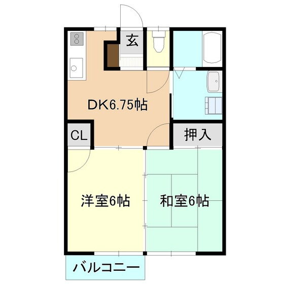 茨城県つくば市上ノ室 つくば駅 2DK アパート 賃貸物件詳細