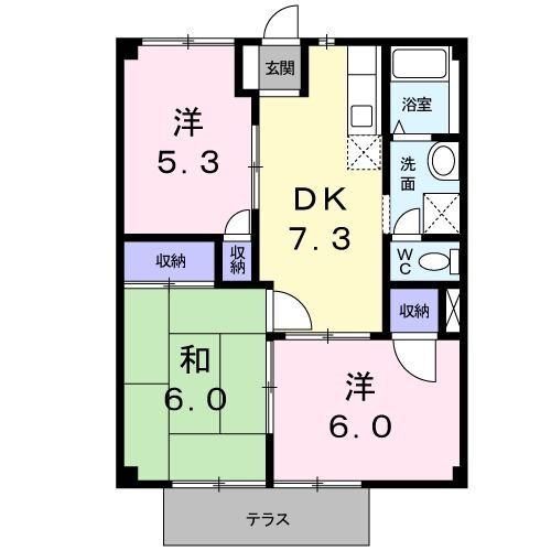 ニューシティー川島 1階 3DK 賃貸物件詳細