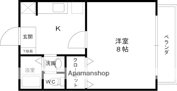 大阪府枚方市磯島茶屋町 御殿山駅 1K アパート 賃貸物件詳細