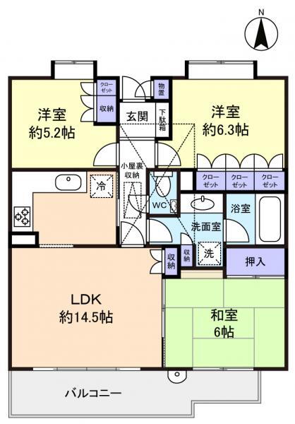 千葉県八千代市ゆりのき台２ 八千代中央駅 3LDK マンション 賃貸物件詳細