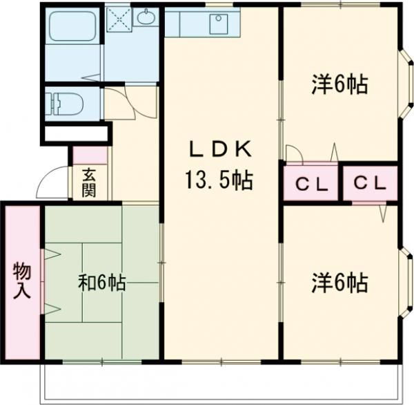 ラ・ネージュＡ 2階 3LDK 賃貸物件詳細