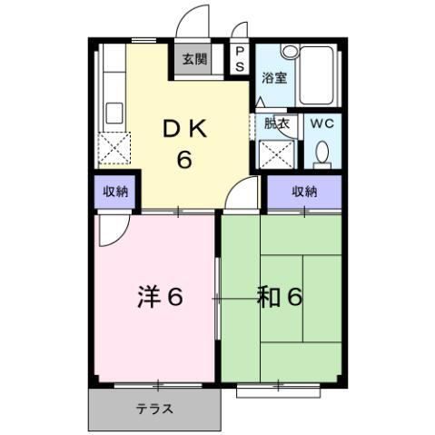 福島県本宮市荒井字久保田 五百川駅 2DK アパート 賃貸物件詳細