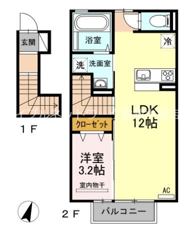 岡山県倉敷市福島 倉敷駅 1LDK アパート 賃貸物件詳細