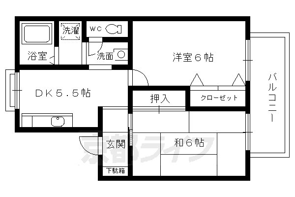 京都府京都市南区久世上久世町 桂川駅 2DK アパート 賃貸物件詳細