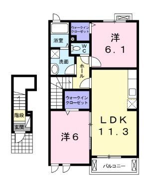茨城県水戸市東野町 水戸駅 2LDK アパート 賃貸物件詳細