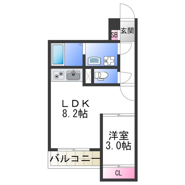 ラージヒル長瀬ＷＥＳＴ 3階 1LDK 賃貸物件詳細