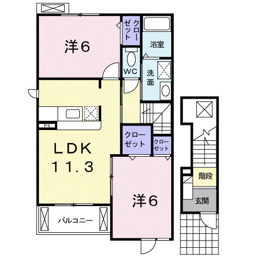 広島県福山市山手町７ 備後本庄駅 2LDK アパート 賃貸物件詳細