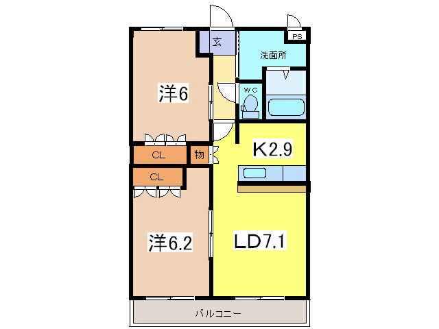 福井県敦賀市公文名 西敦賀駅 2LDK マンション 賃貸物件詳細