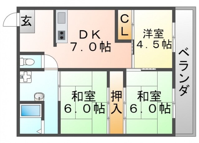 大阪府吹田市千里山高塚 千里山駅 3DK マンション 賃貸物件詳細