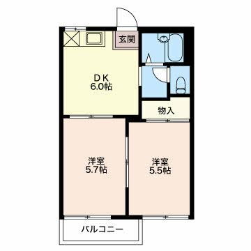 愛知県岡崎市大和町字宮地 西岡崎駅 2DK アパート 賃貸物件詳細