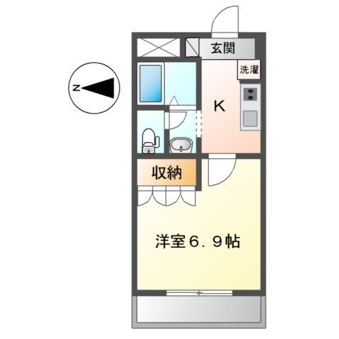 愛知県一宮市開明字新田郷 奥町駅 1K アパート 賃貸物件詳細