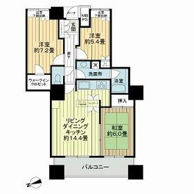 広島県広島市中区上八丁堀 縮景園前駅 3LDK マンション 賃貸物件詳細