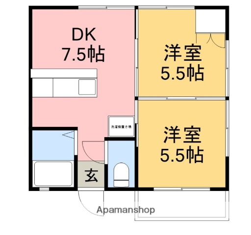 高知県高知市北本町３ 高知駅前駅 2DK アパート 賃貸物件詳細